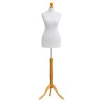 Size 8/10 Female Tailors Dummy White Retail Torso Display Dressmakers Dummy  🔥