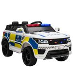 HOMCOM 12V Electric Car for Kids Police Car w/ Remote Siren Bluetooth 3-6 Years