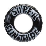 Black Tyre Giant Inflatable Rubber Ring 36 Inch Swimming Pool Beach Summer Float