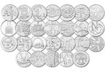 10P A-Z ALPHABET 10 PENCE 2019 UNCIRCULATED COINS - ALL LETTERS IN STOCK - UNC