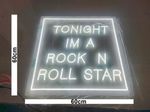 Oasis LIVE 25 Wall LED Artwork Light - ROCK N ROLL STAR - 60cm x 60cm