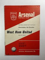 Arsenal v West Ham United;  League Cup 3rd Round, 5th October 1966