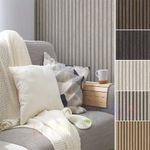 Modern Wooden Slat Panelling Wallpaper 3D Wood Panel Faux Effect,Striped Feature
