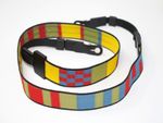 Multi Colour Patterned Camera Strap with Black Trim