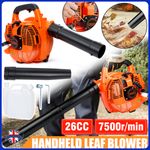 26cc Garden Yard Handheld Petrol Leaf Blower Powerful 2-Stroke Air Cooled Engine