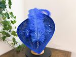 Cobalt Duchess - Heart Shaped Fascinator in Royle Blue