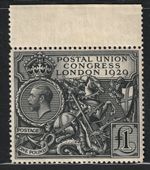 1929 Great Britain, # 183, 1 Black Pound, George VI, MNH** High Edge