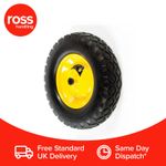 400mm Haemmerlin Puncture Proof Wheelbarrow Wheel Yellow Garden DIY 14mm Bore UK