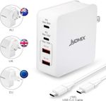 JYDMIX USB C PD Charger 48W, 4-Port Universal Travel Charger with USB-C Power...