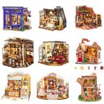 Rolife 9Kit Miniature Wooden Dollhouse DIY LED  House Decor Adult Gift