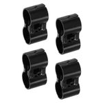 4 Pcs Double Port Parallel Pipe Clamps, 1-1/8" Saddle Metal Connectors