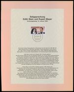 Federal Republic of Germany special sheet postal calendar 1988 Edith Stein & Rupert Mayer ub34