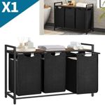 Laundry Basket 3 Compartments with Shelves Laundry Hamper Clothes Basket Bags .