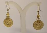 1863 $1 Coin Earrings, 9ct Yellow Gold – 2.6g each