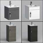 400mm Bathroom Vanity Unit Cabinet Sink Wall Hung & Floor Standing Cloakroom
