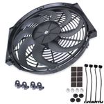 16" CURVED BLADE ENGINE RADIATOR INTERCOOLER COOLING ELECTRIC 12V 120W FAN KIT
