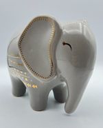 Christian Dior Grey Elephant Piggy Bank with Gold Detail - RARE Collectible
