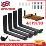 4/8x Shelf Brackets 20/25/30CM Scaffold Board Industrial Solid Steel Heavy Duty