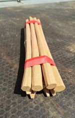 10 Oak timber frame pegs, Traditionally Hand Drawn and Tapered 16mm 1st Grade