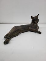 Statue Cat Wildlife Art Deco Style Art Nouveau Style Bronze Signed Sculpture