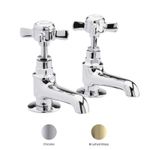 Balterley Traditional Bathroom Crosshead Basin Pillar Taps - Choose Colour
