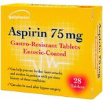 Aspirn 75mg Tablets Gastro Resistant Pain Relief Enteric Coated New 28 56 84 112
