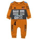 F1 Mclaren Lando Norris Baby Driver Romper Suit NEW Super Soft