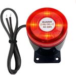 120dB Dual Alert Siren with Red LED Strobe 220V Indoor Outdoor