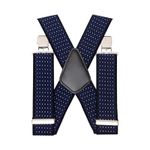 Jacquard 50mm Heavy Duty Suspenders Adjustable Mens Womens Trouser Braces...