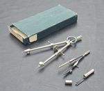 Vintage Lee Guinness "Bomaster" No. 83 Drafting Compass Set Boxed — Dated 1961
