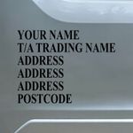 20mm COACH BUS MINIBUS LEGAL ADDRESS PSV PCV TAXI HGV LETTERING VINYL STICKER