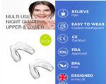 Gum Shield Dental Clear Gel Mouth Guard Night Teeth Grinding - 2 pcs/Pack
