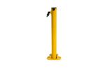 Security Post for Driveway Yellow Folding Parking Bollard Fixed Steel