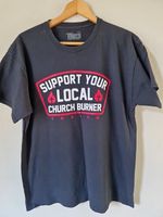 Norwegian Black Metal T-Shirt Black Large Toxico Church Burner Support