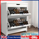 Shoe Rack Shoes Storage Cabinet Wooden Stand Cupboard 3 Compartment Organiser
