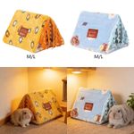Guinea Pig Bed House Bunny Hideaway House with Curtain Habitats Guinea Pig