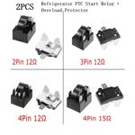 Refrigerator PTC Starter Relay Replacement 2 Pins Compressor Overload Protector