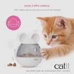Cat Treat Toy Catit Pixi Treat Dispenser Interactive Play Wobble Rooster & Mouse