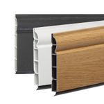 uPVC Skirting Board Plastic 100mm 4" Grained Torus Ogee Roomline White Oak 2.5m