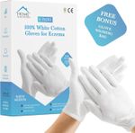 Premium Cotton Gloves for Eczema | 8 Pairs with Free Wash Bag | Men & Women Hand