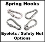 A4 Stainless Steel Carabiner Spring Hook Lock Nut Marine Grade Eyelet Standard