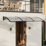 Door Canopy Awning 100cm-300cm Outdoor Window Porch Rain Shelter Garden Patio