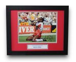 FRAMED Martin Offiah Rugby Hero HAND SIGNED Photo Memorabilia Display COA
