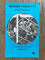 Slough Town v Cheshunt programme - 71/72 Athenian League