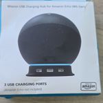 MISSION USB Charging Hub for Amazon Echo 4th Gen Black 3 USB Ports