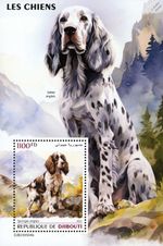 DOGS (English Springer Spaniel/Setter) Dog MNH 1v-Stamp Sheet (2023 Djibouti)