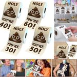 Funny Toilet Paper Roll Birthday Decoration 30th-60th Gifts for Women Men Gift