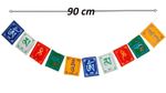 Set of  Tibetan Buddhist Prayer Flags 90cm Long Wind Horses -  - 7cm x 9 cm - Om