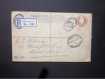 Hampshire Stationery 1907 KEVII 3d Registered Envelope size G BOSCOMBE Thimbles