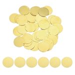 40pcs Brass Round Stamping Blank DIY Label Tags 30mmx1.5mm Single Side Hole